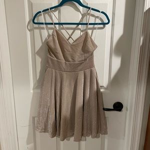 Champagne glitter cocktail dress